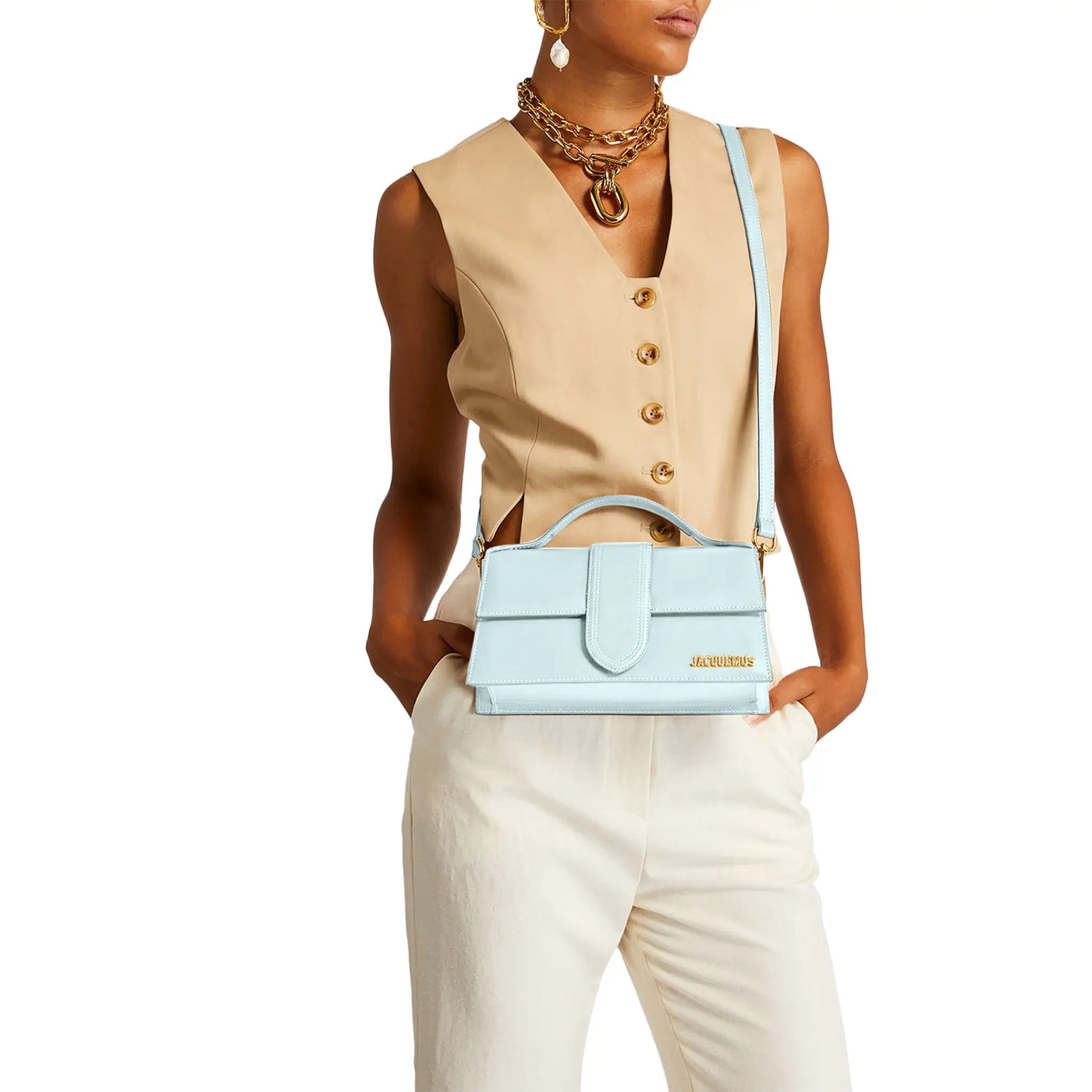 Sac à bandoulière Jacquemus Large Bambino Bleu Crossbody — vue 5