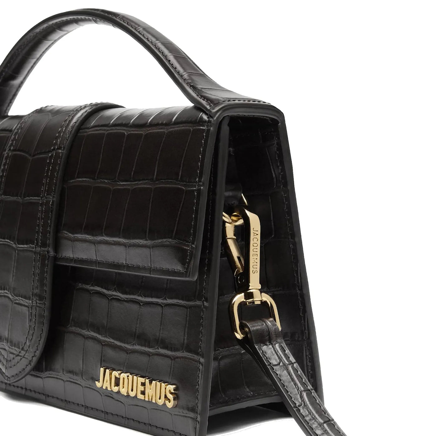 Sac à bandoulière Jacquemus Large Bambino Noir Crocodile Crossbody — vue 4