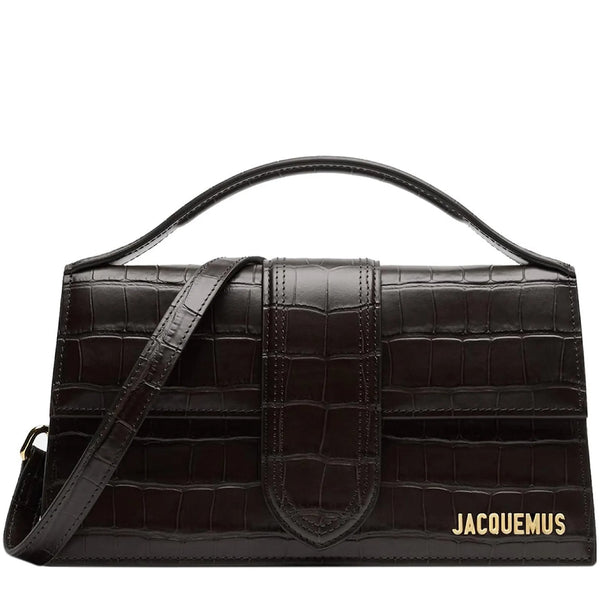 Sac à bandoulière Jacquemus Large Bambino Noir Crocodile Crossbody