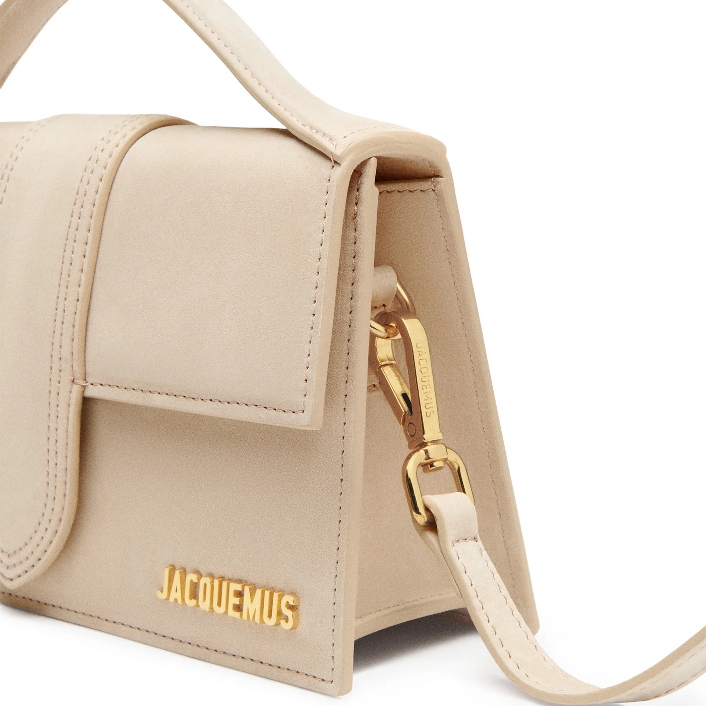 Sac à bandoulière Jacquemus Large Bambino Foncé Beige Suede Crossbody — vue 4