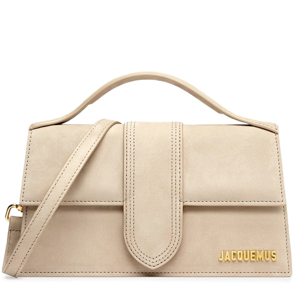 Sac à bandoulière Jacquemus Large Bambino Foncé Beige Suede Crossbody
