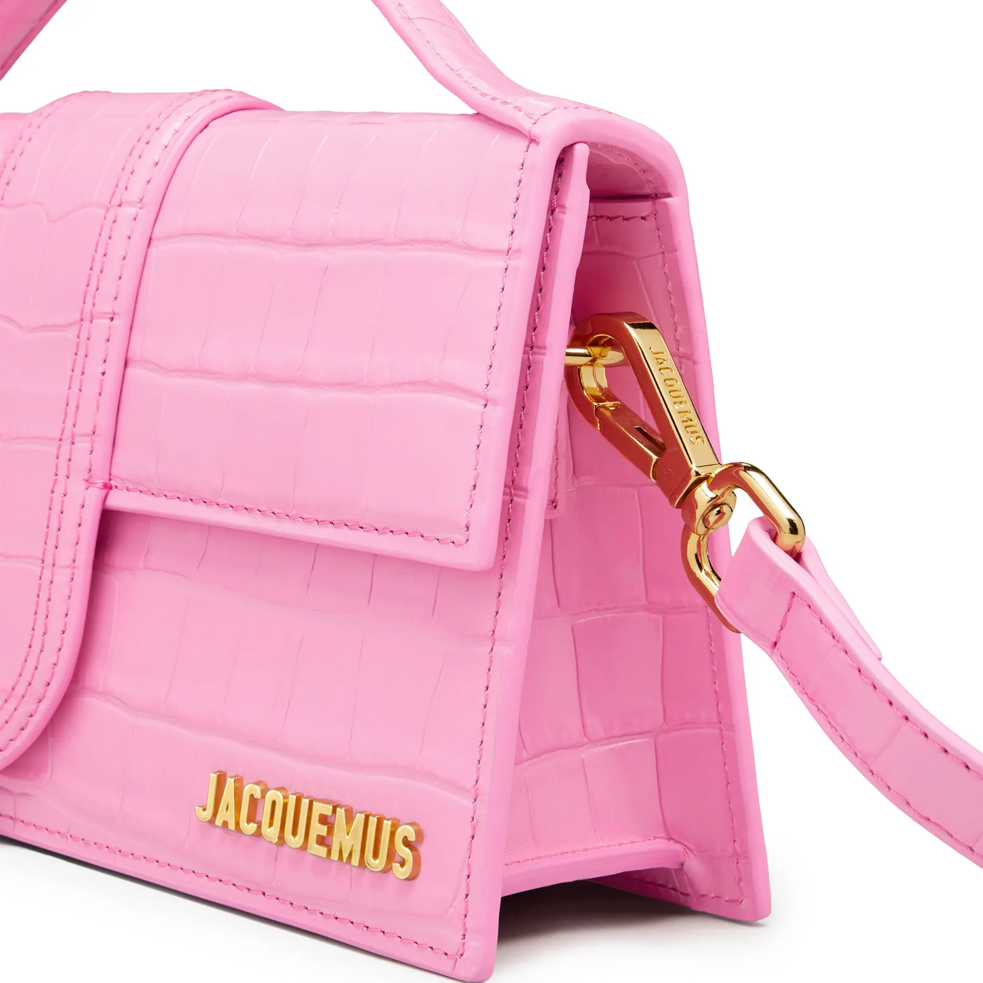 Sac à bandoulière Jacquemus Large Bambino Rose Crocodile Crossbody — vue 4
