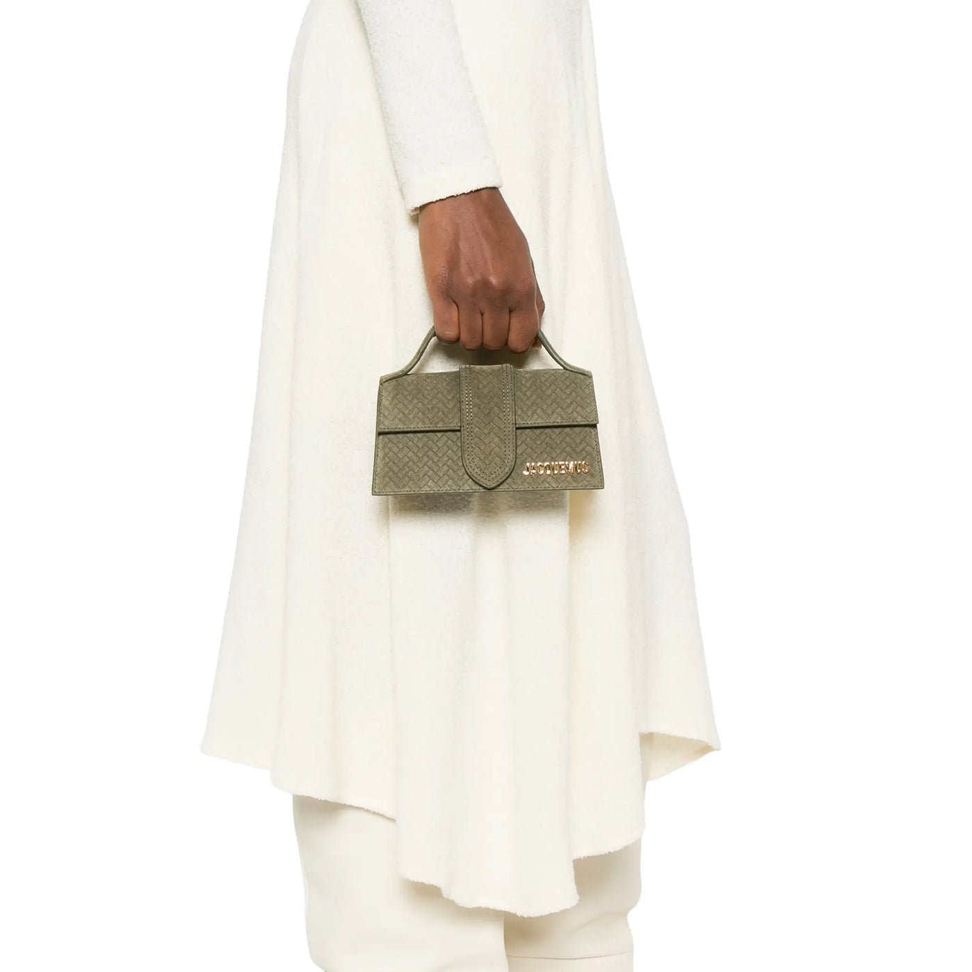 Sac à main Jacquemus le Bambino Suede Top Handle Khaki — vue 8