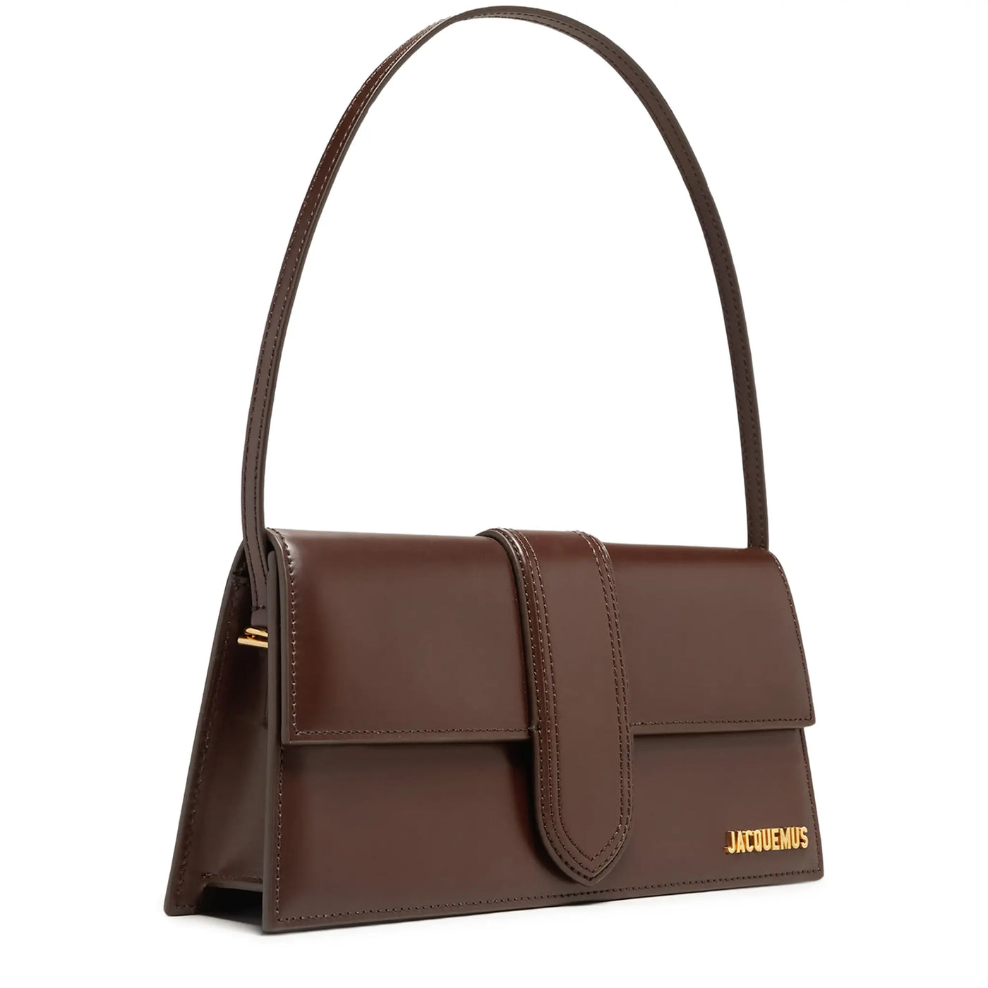 Sac à bandoulière Jacquemus le Bambino Long Flap Marron Shoulder — vue 4