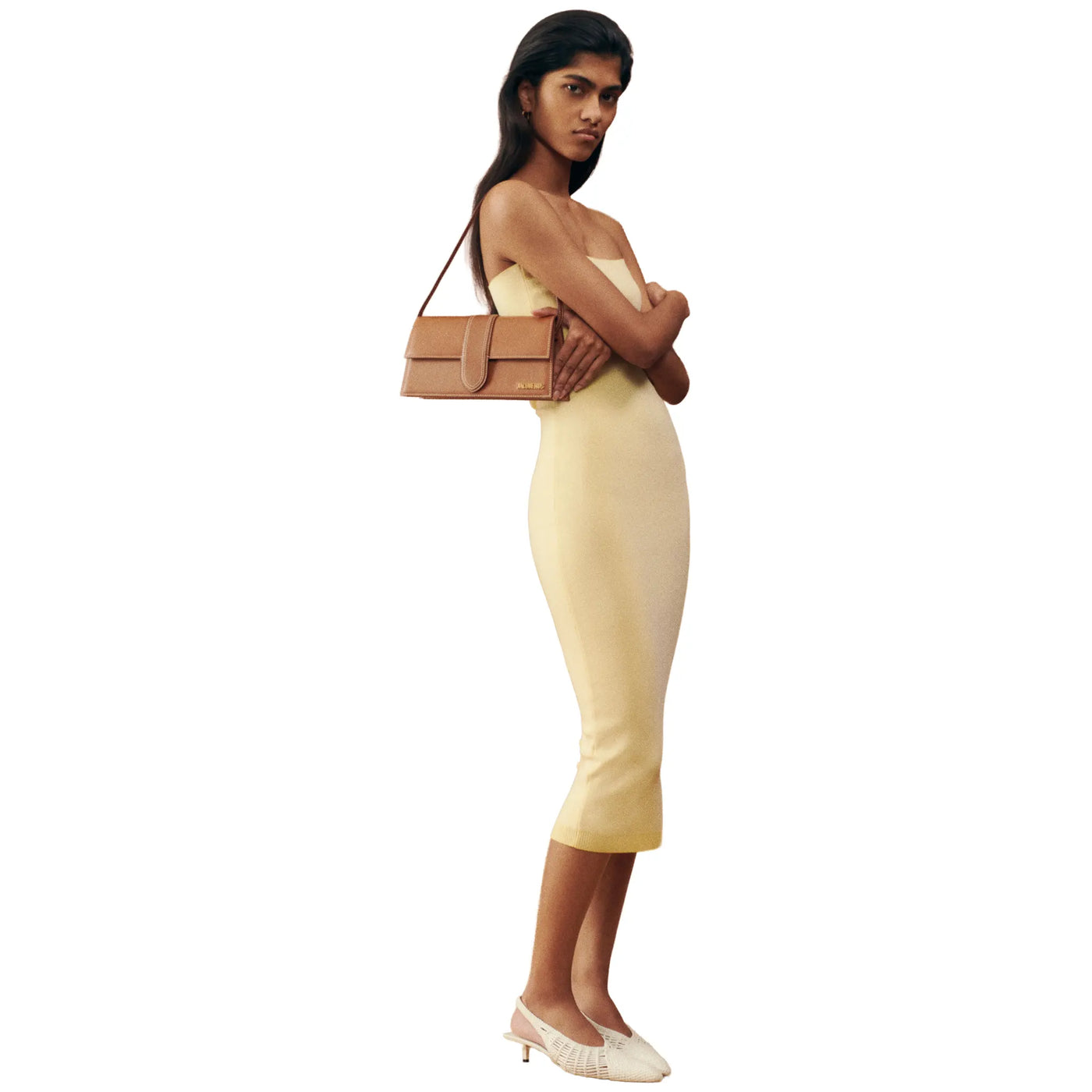Sac à bandoulière Jacquemus le Bambino Long Flap Clair Marron Shoulder — vue 7