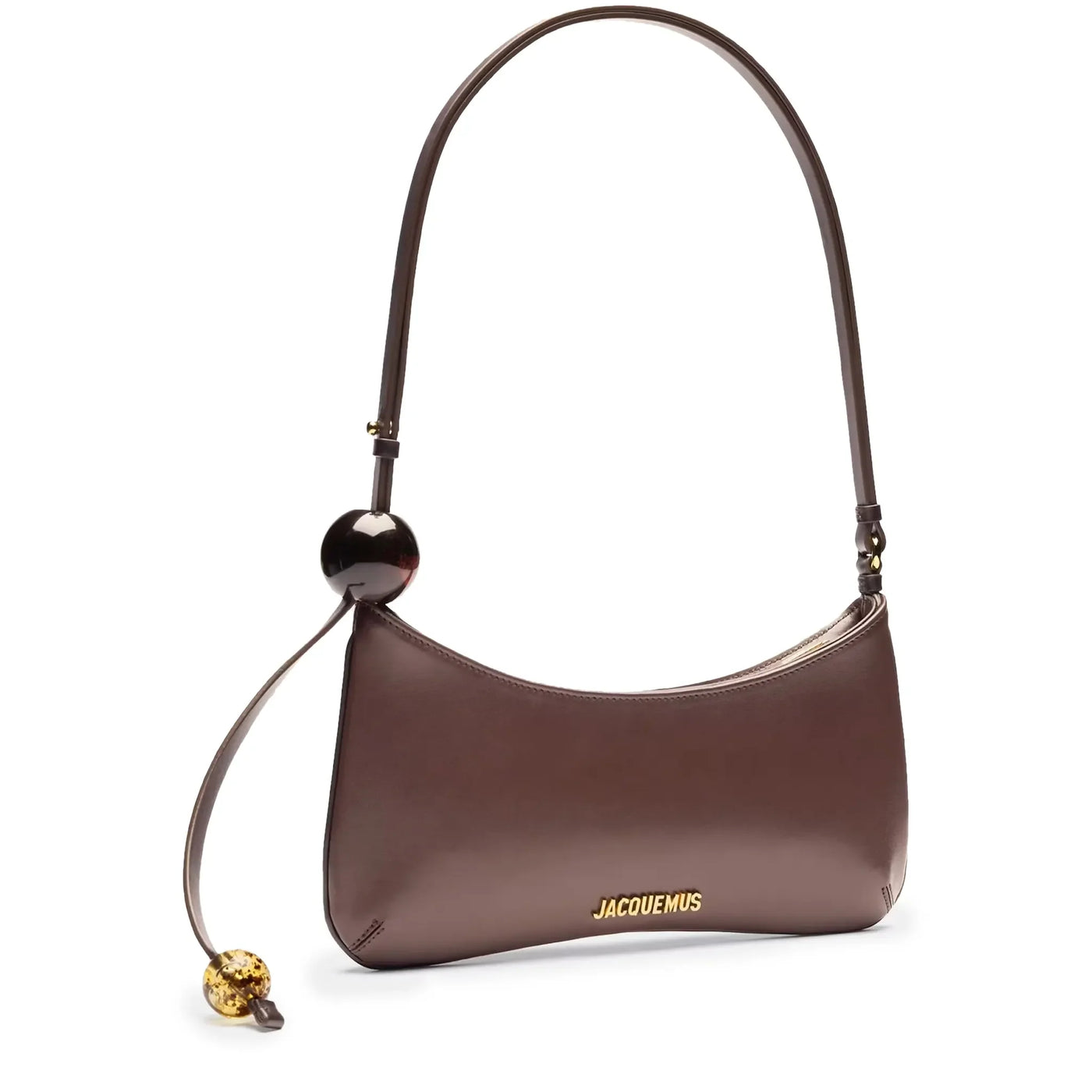 Sac à bandoulière Jacquemus le Bisou Perle Medium Marron Shoulder — vue 3