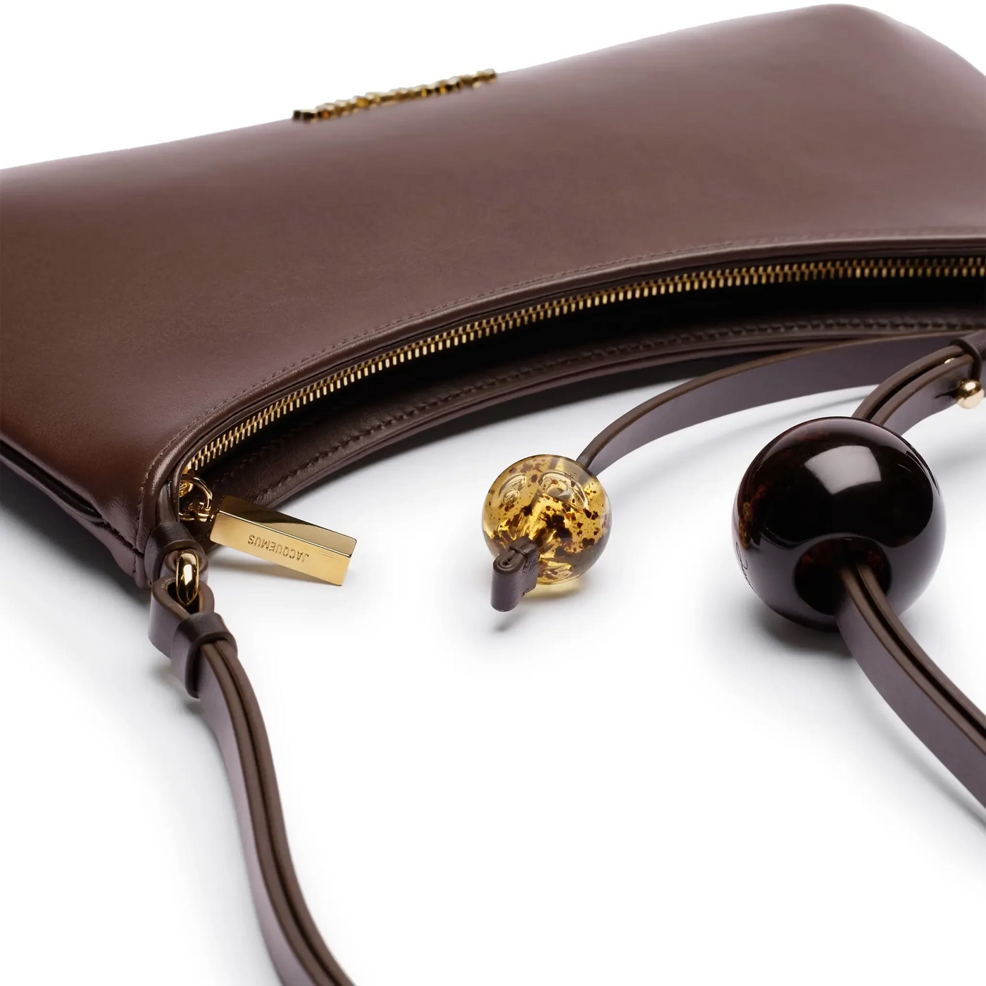 Sac à bandoulière Jacquemus le Bisou Perle Medium Marron Shoulder — vue 6