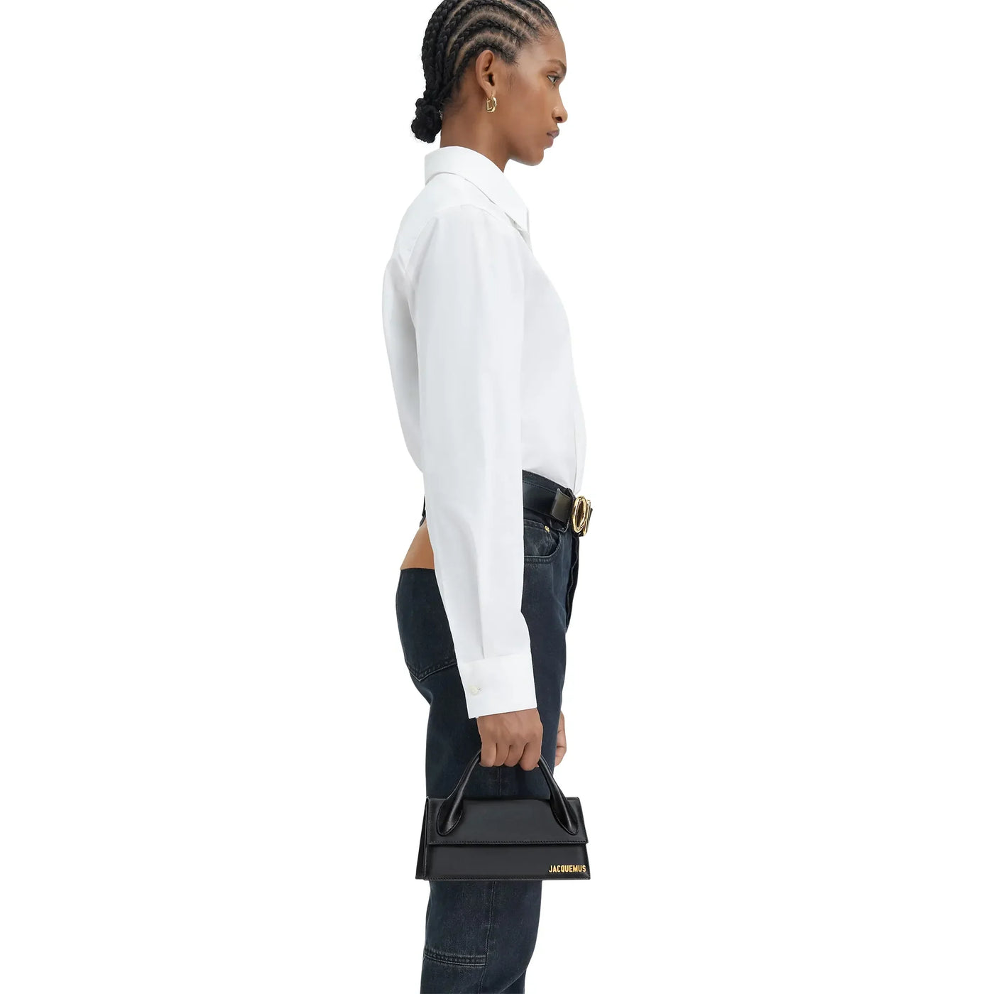 Sac à main Jacquemus le Chiquito Long Leather Noir — vue 2
