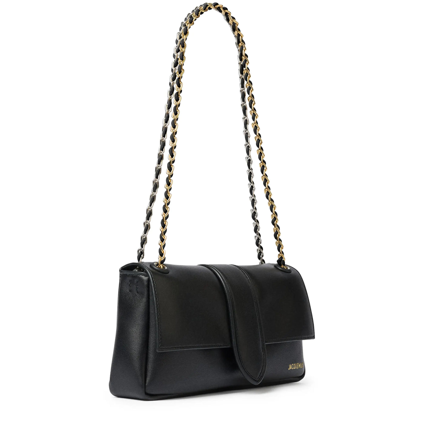 Sac à bandoulière Jacquemus the Bambino Chain Soft Flap Noir Shoulder — vue 2