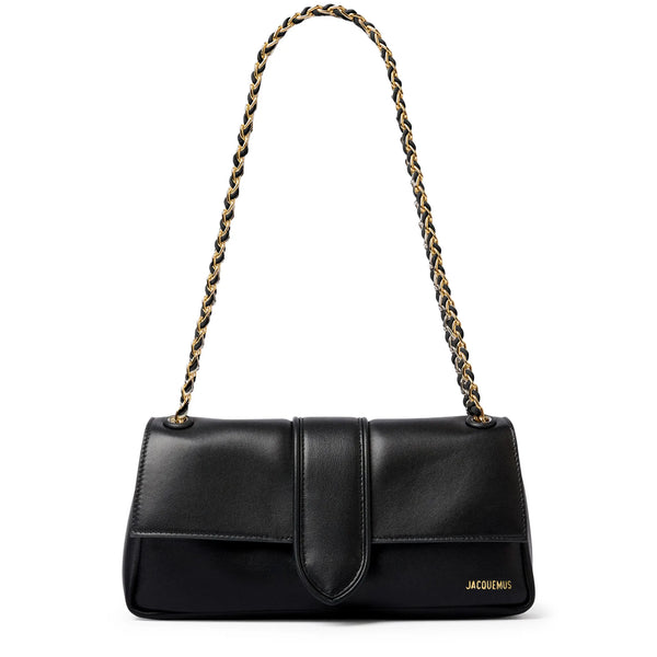 Sac à bandoulière Jacquemus the Bambino Chain Soft Flap Noir Shoulder