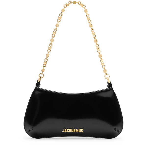 Sac à bandoulière Jacquemus the Bisou Chain Small Noir Shoulder