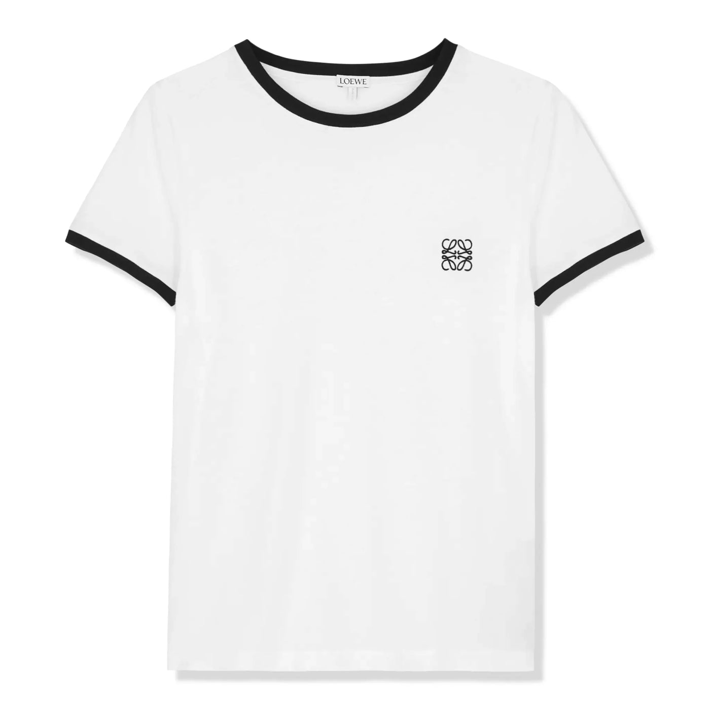 T-Shirt Loewe Anagram Embroidered Blanc Noir T Shirt