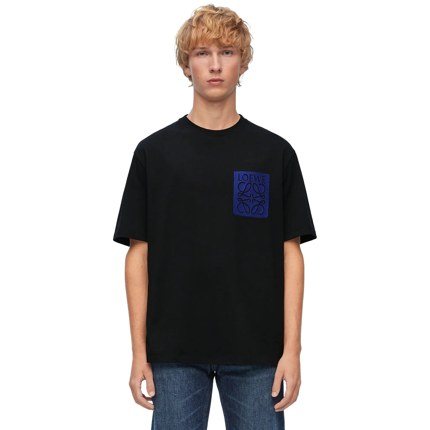 T-Shirt Loewe Anagram Fake Pocket Noir Bleu T Shirt — vue 3