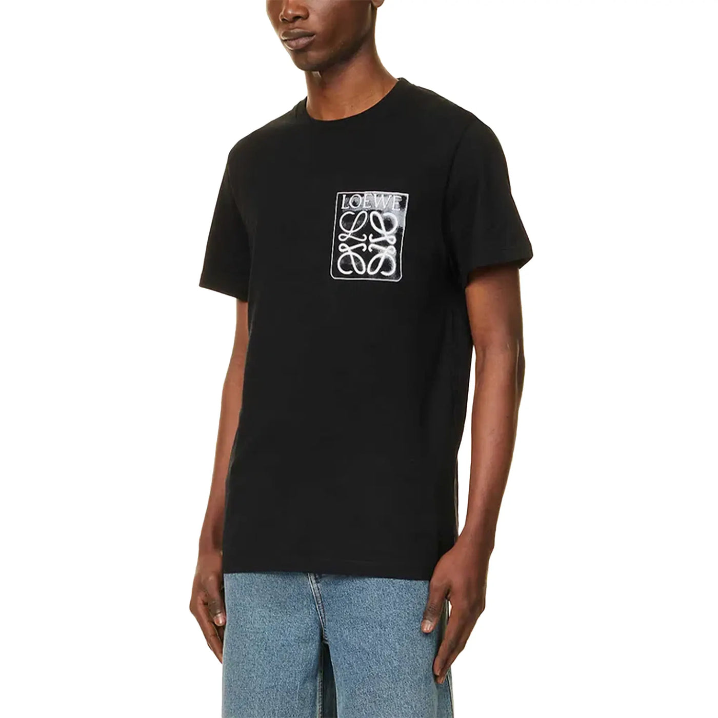 T-Shirt Loewe Anagram Fake Pocket Noir T Shirt — vue 3