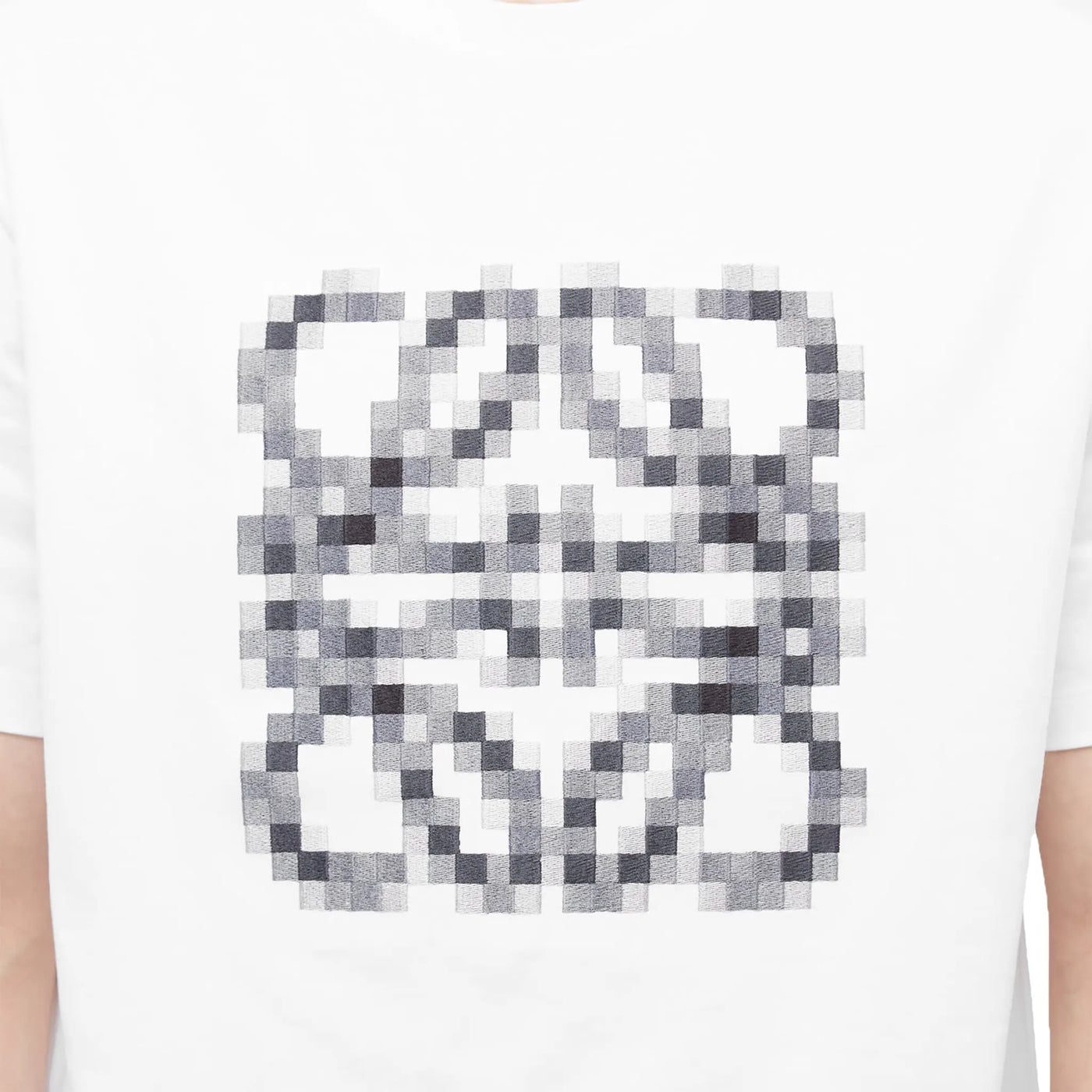 T-Shirt Loewe Anagram Pixelated Blanc T Shirt — vue 5