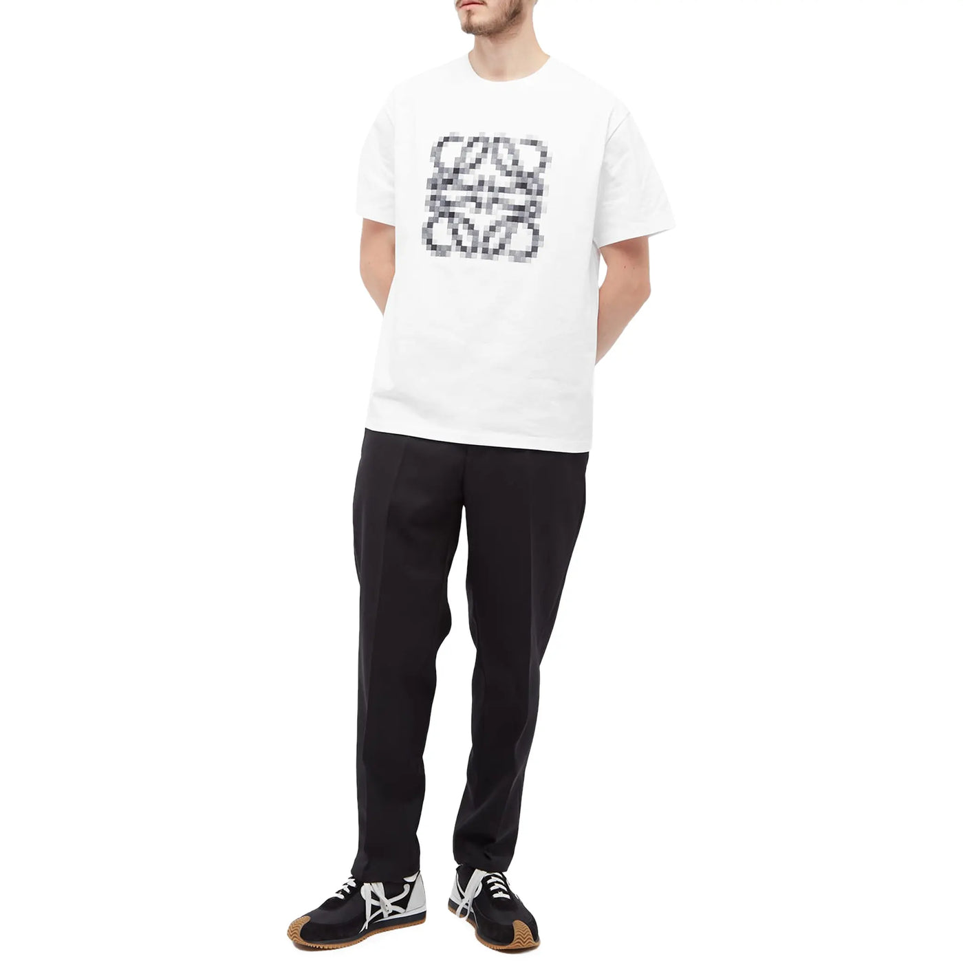 T-Shirt Loewe Anagram Pixelated Blanc T Shirt — vue 4