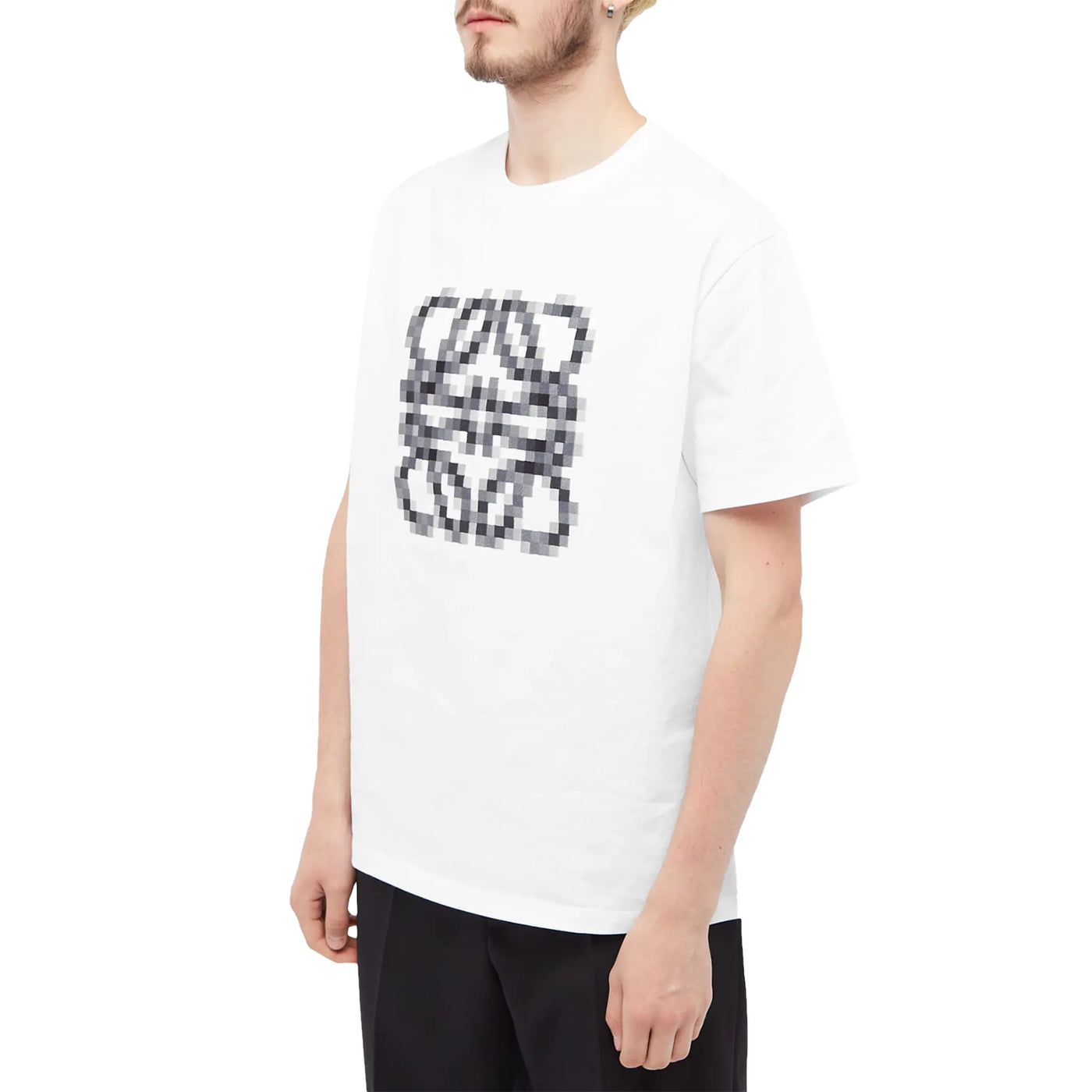 T-Shirt Loewe Anagram Pixelated Blanc T Shirt — vue 3