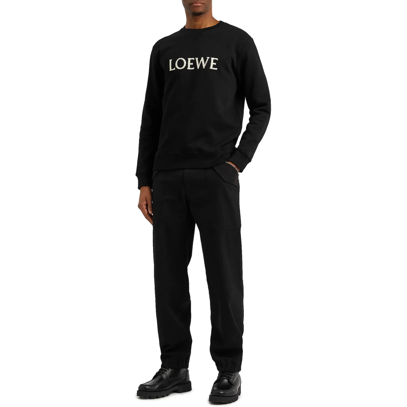 Sweat Loewe Crewneck Cotton Noir — vue 4