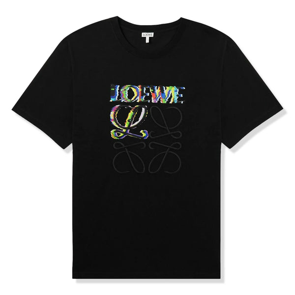 T-Shirt Loewe Glitch Anagram Relaxed Fit Noir T Shirt