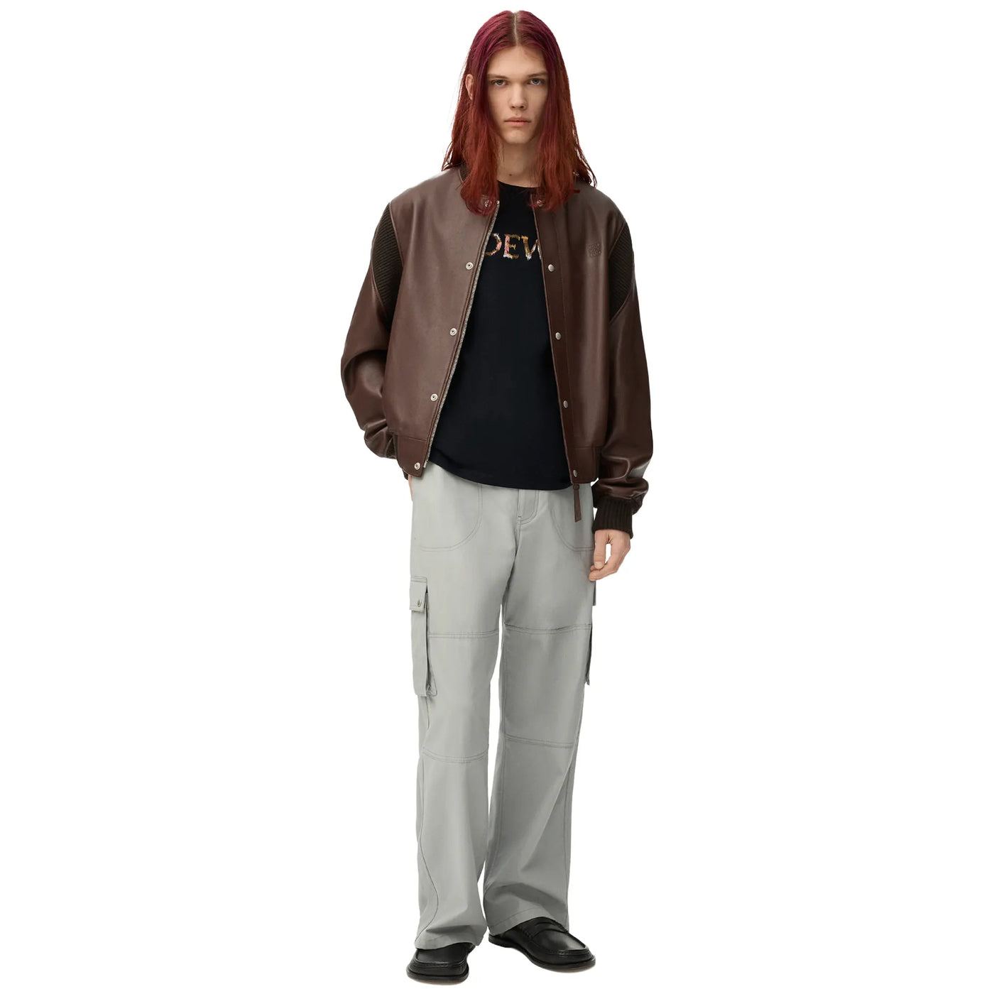 T-Shirt Loewe Relaxed Fit Logo Embroidery Noir T-shirt — vue 4