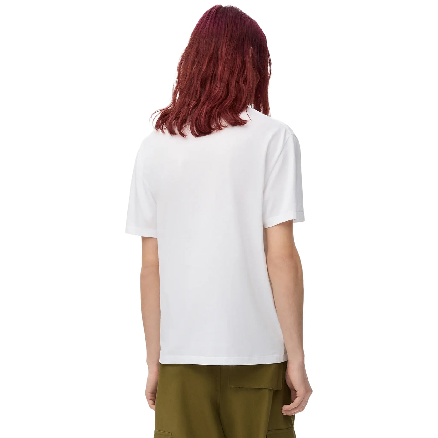 T-Shirt Loewe Relaxed Fit Embroidery Cotton Blanc T-shirt — vue 3