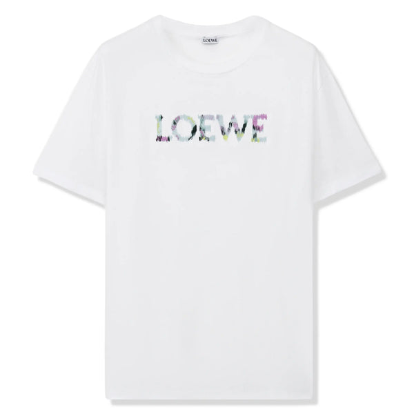 T-Shirt Loewe Relaxed Fit Embroidery Cotton Blanc T-shirt