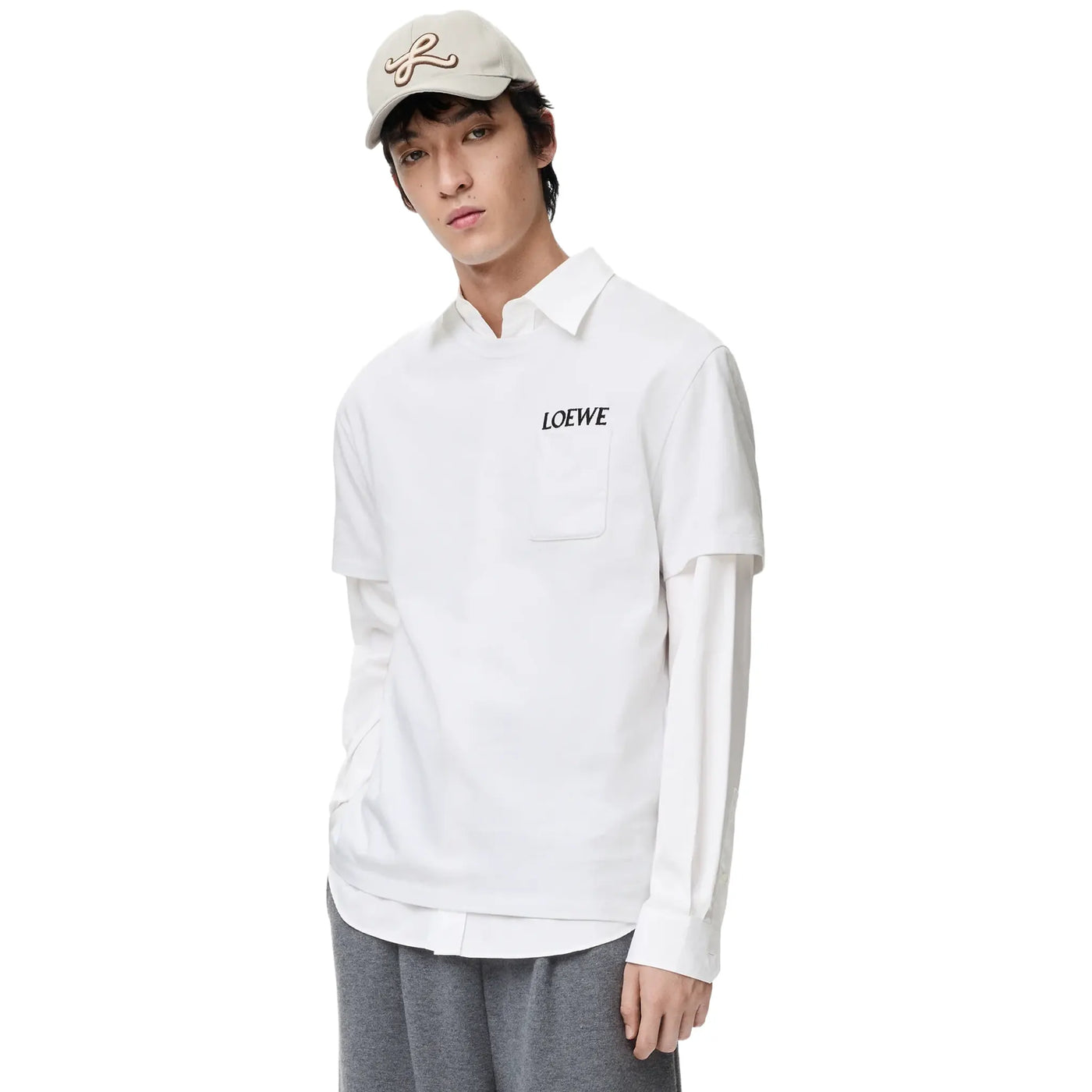 T-Shirt Loewe Relaxed Fit Cotton Blanc T-shirt — vue 3