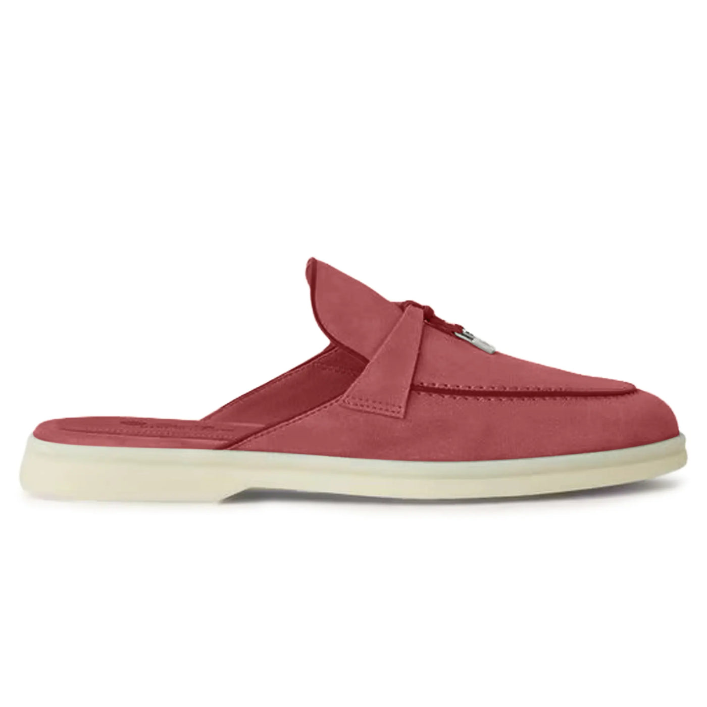 Mocassins Loro Piana Babouche Summer Charms Walk Suede Rouge Orchid