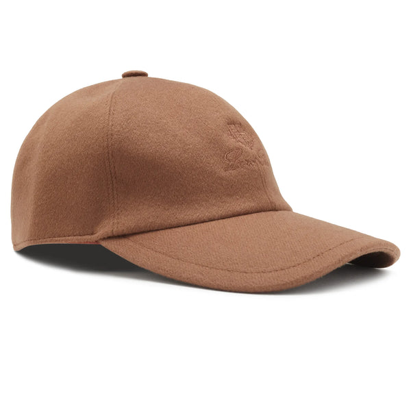 Casquette Loro Piana Cashmere Storm System Velvet Marron Baseball