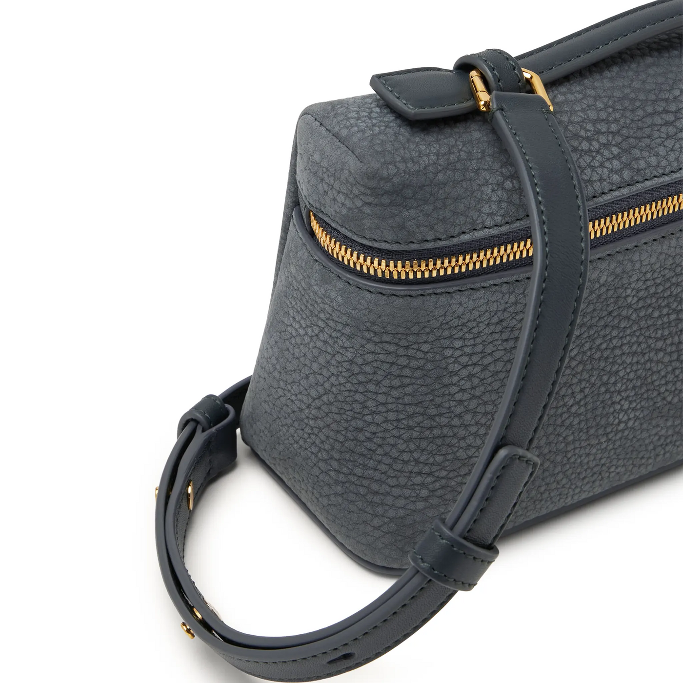Sac à bandoulière Loro Piana Extra Pocket L19 Calfskin Bleu Vert Sun Or Shoulder — vue 6