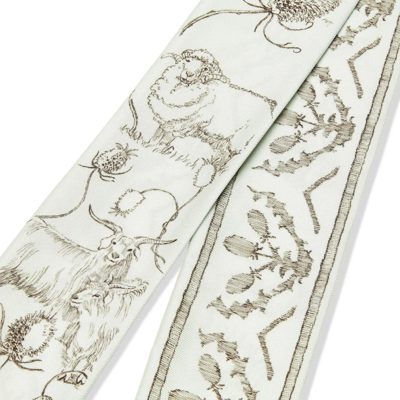 Accessoires Loro Piana le Origini Delle Eccellenze Feather Vert Graphite Silk Tie Band — vue 2