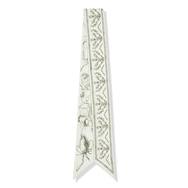 Accessoires Loro Piana le Origini Delle Eccellenze Feather Vert Graphite Silk Tie Band