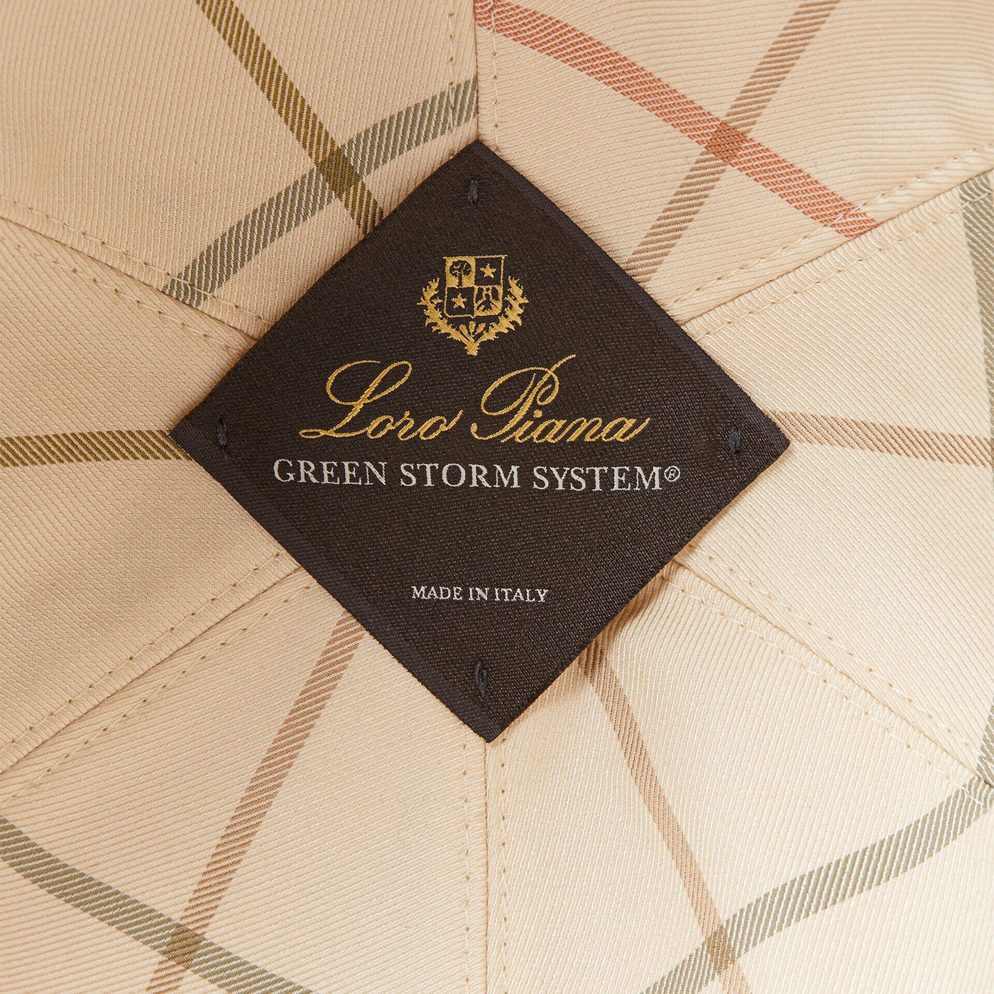 Casquette Loro Piana Microfibre Storm System Ireland Vert Ivoire Baseball — vue 4