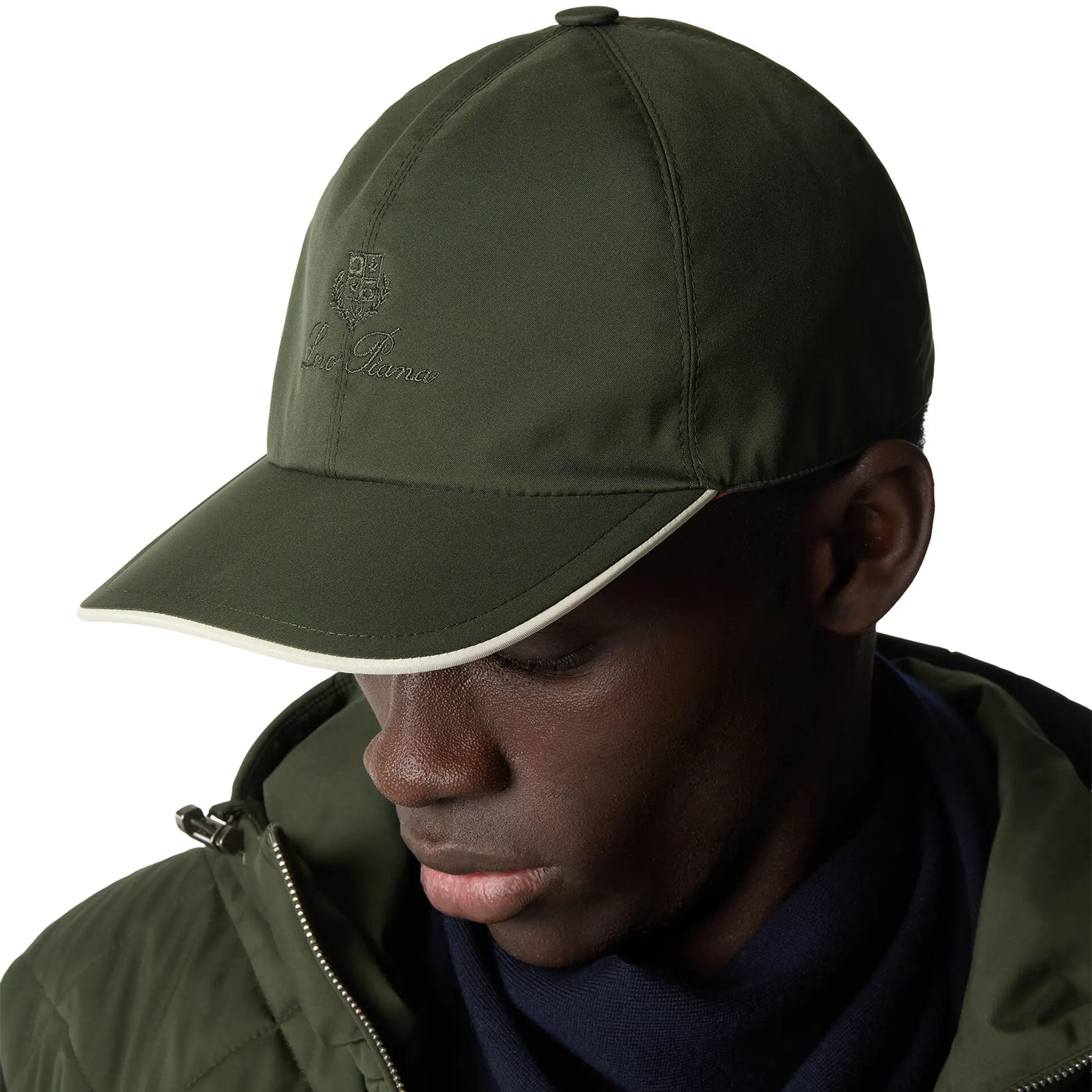Casquette Loro Piana Microfibre Storm System Ireland Vert Ivoire Baseball — vue 2