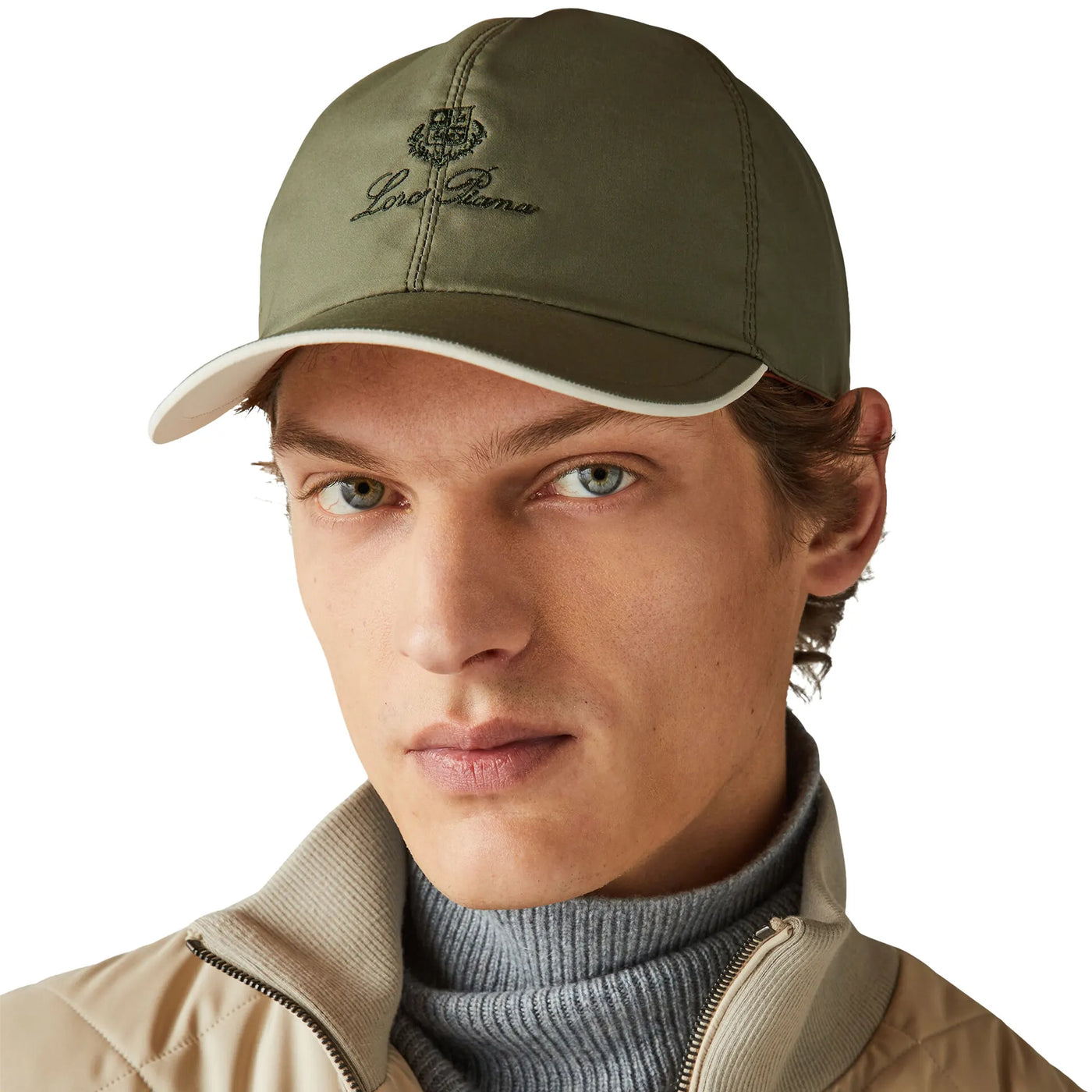 Casquette Loro Piana Microfibre Storm System Midnight Garden Ivoire Baseball — vue 2
