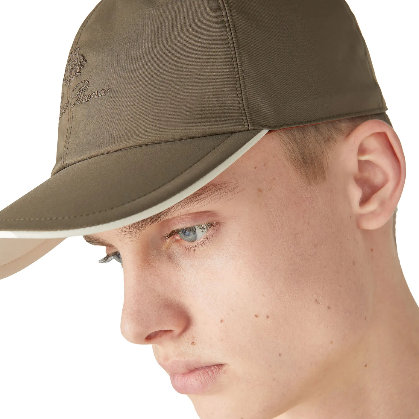 Casquette Loro Piana Microfibre Storm System Taiga Ivoire Baseball — vue 2