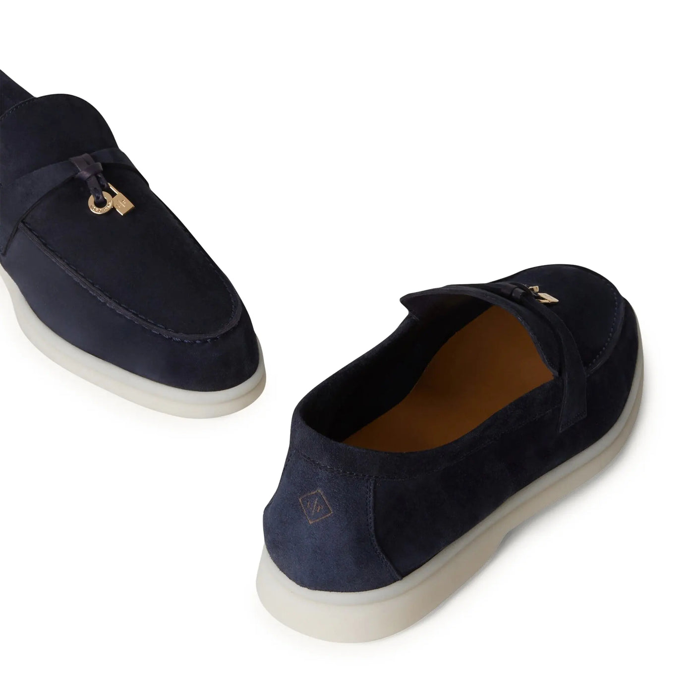 Mocassins Loro Piana Summer Charms Suede Argo Bleu Melange — vue 5