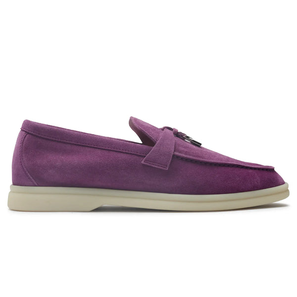 Mocassins Loro Piana Summer Charms Suede Violet Daisy