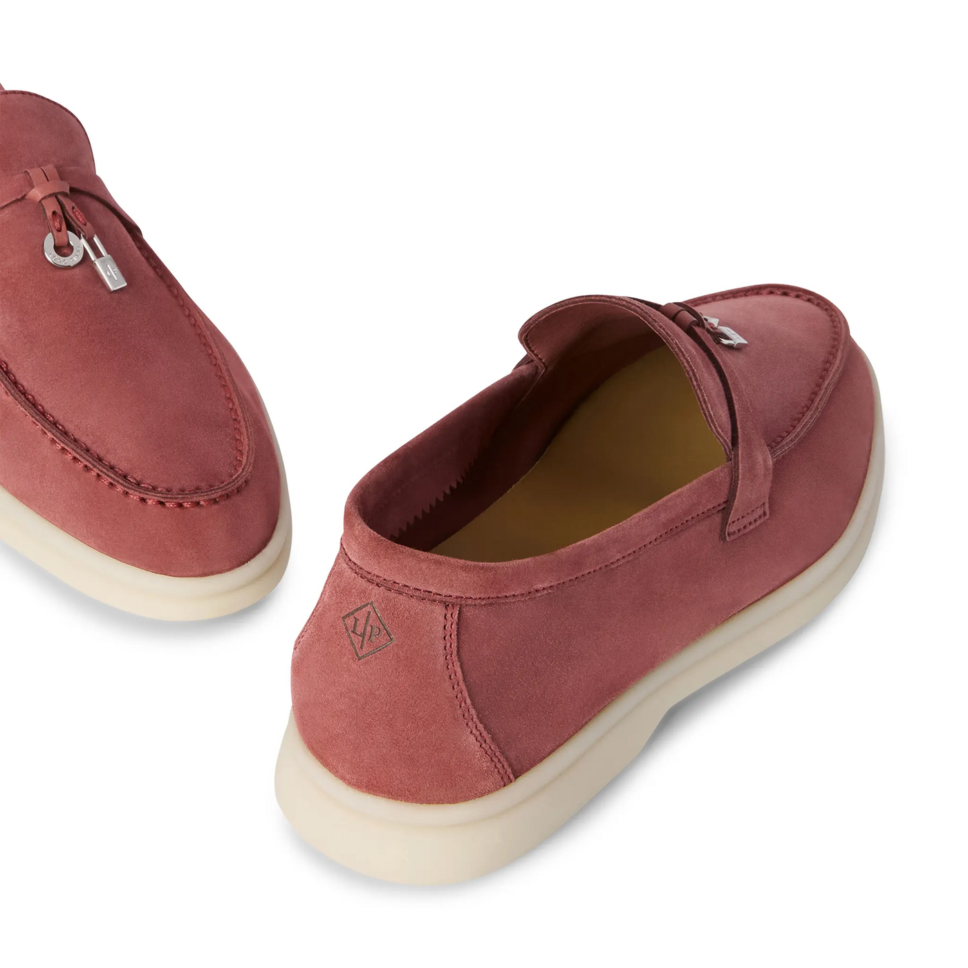 Mocassins Loro Piana Summer Charms Suede Rouge Orchid — vue 6
