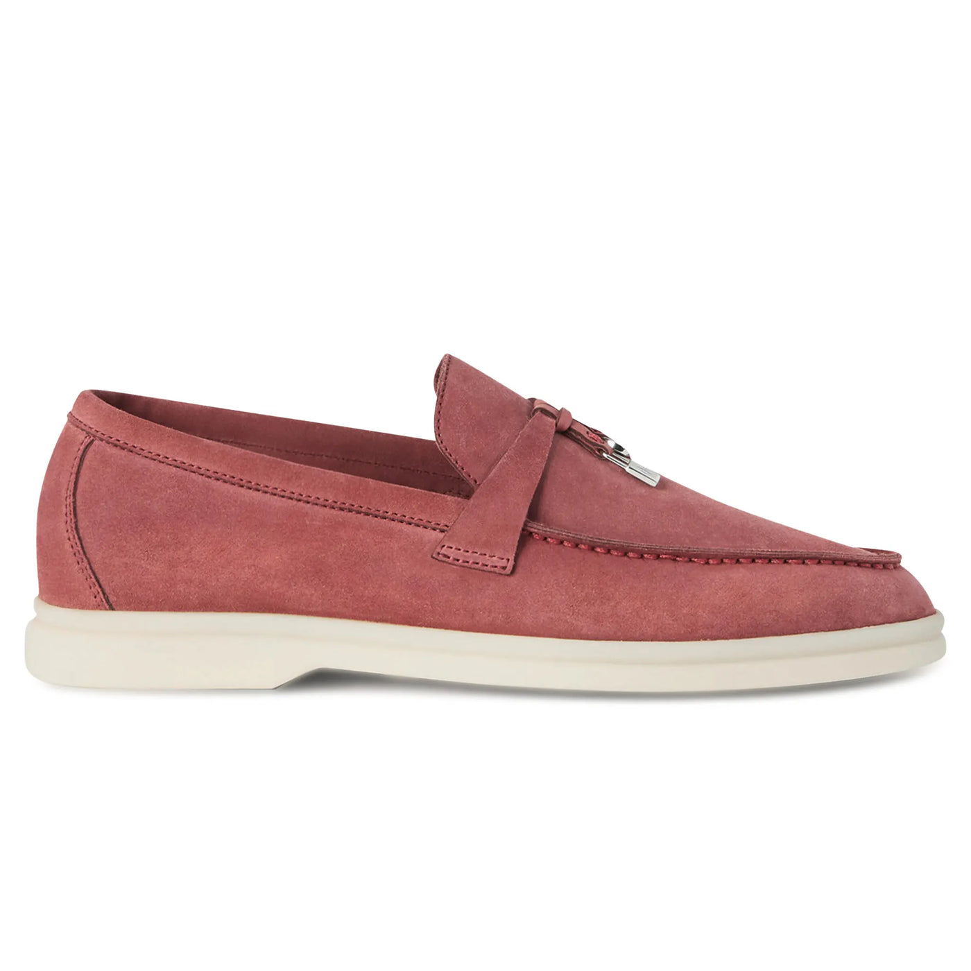 Mocassins Loro Piana Summer Charms Suede Rouge Orchid