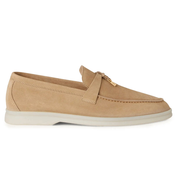 Mocassins Loro Piana Summer Charms Suede Sandstone