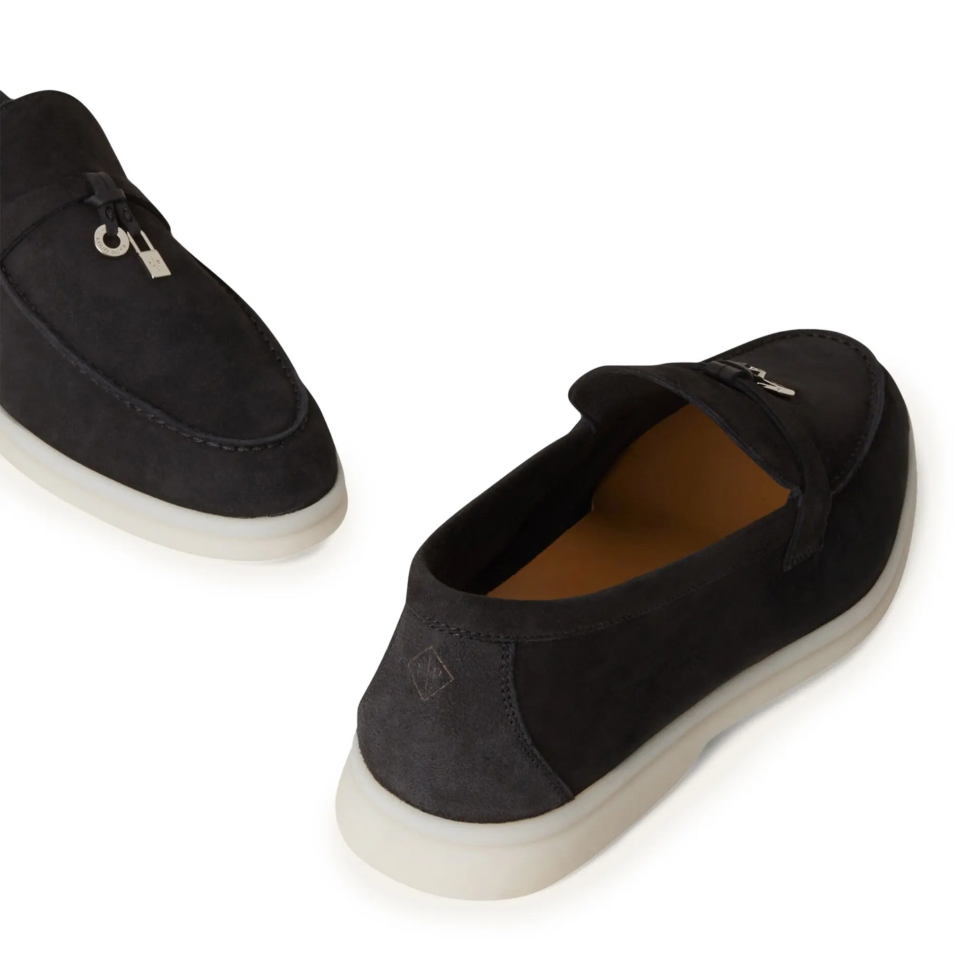 Mocassins Loro Piana Summer Charms Walk Suede Caviar — vue 6