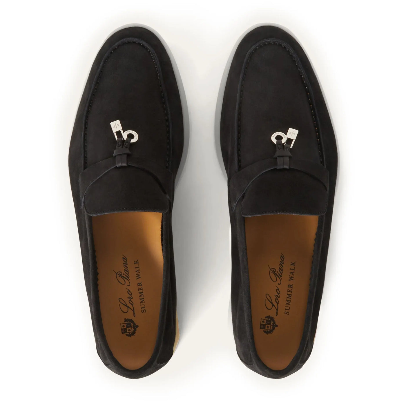 Mocassins Loro Piana Summer Charms Walk Suede Caviar — vue 3