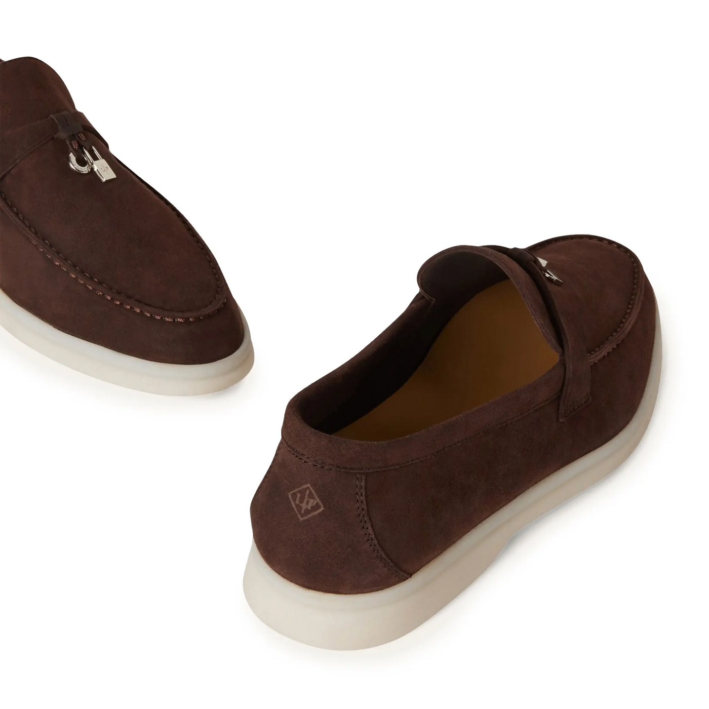 Mocassins Loro Piana Summer Charms Walk Suede Chocolate — vue 4