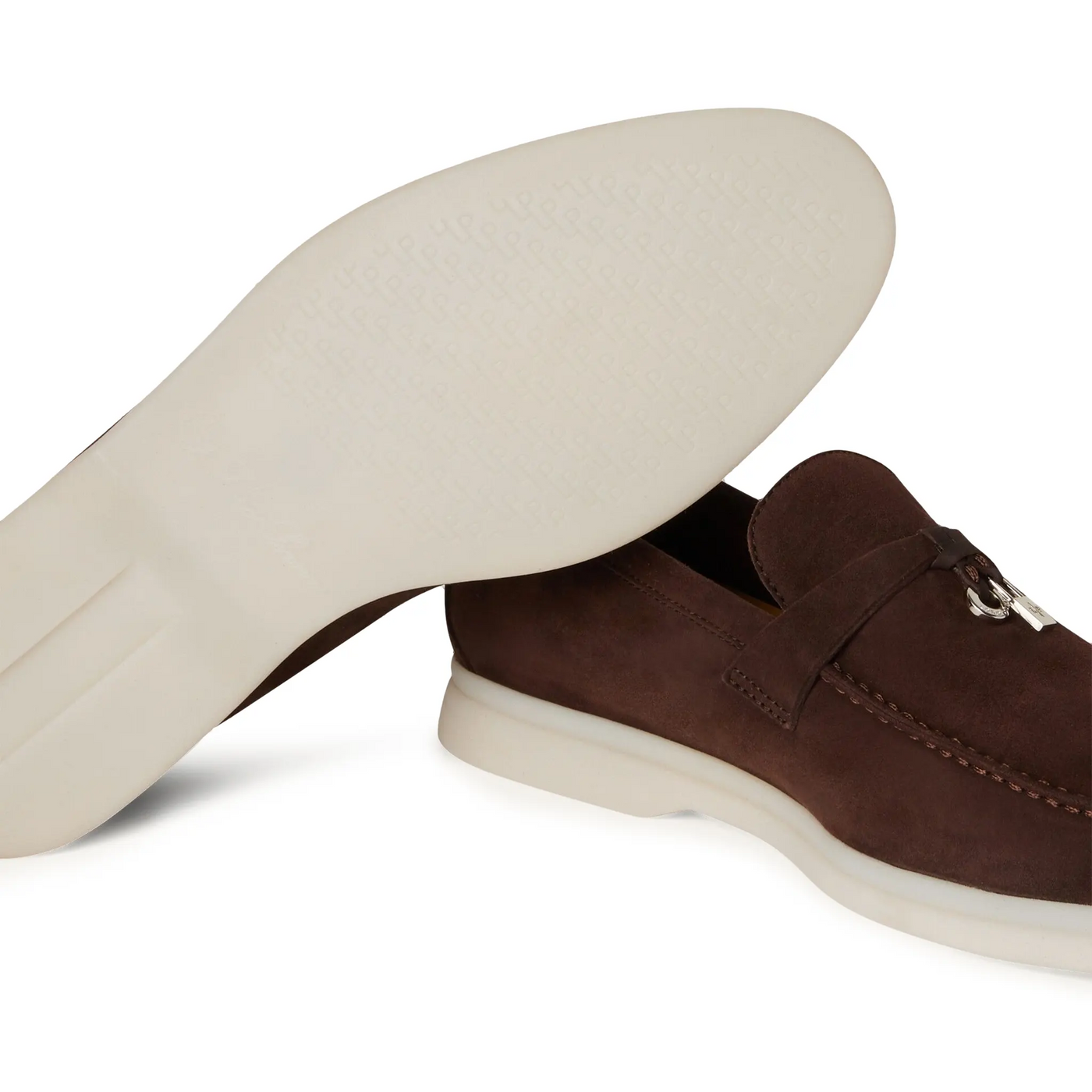 Mocassins Loro Piana Summer Charms Walk Suede Chocolate — vue 5
