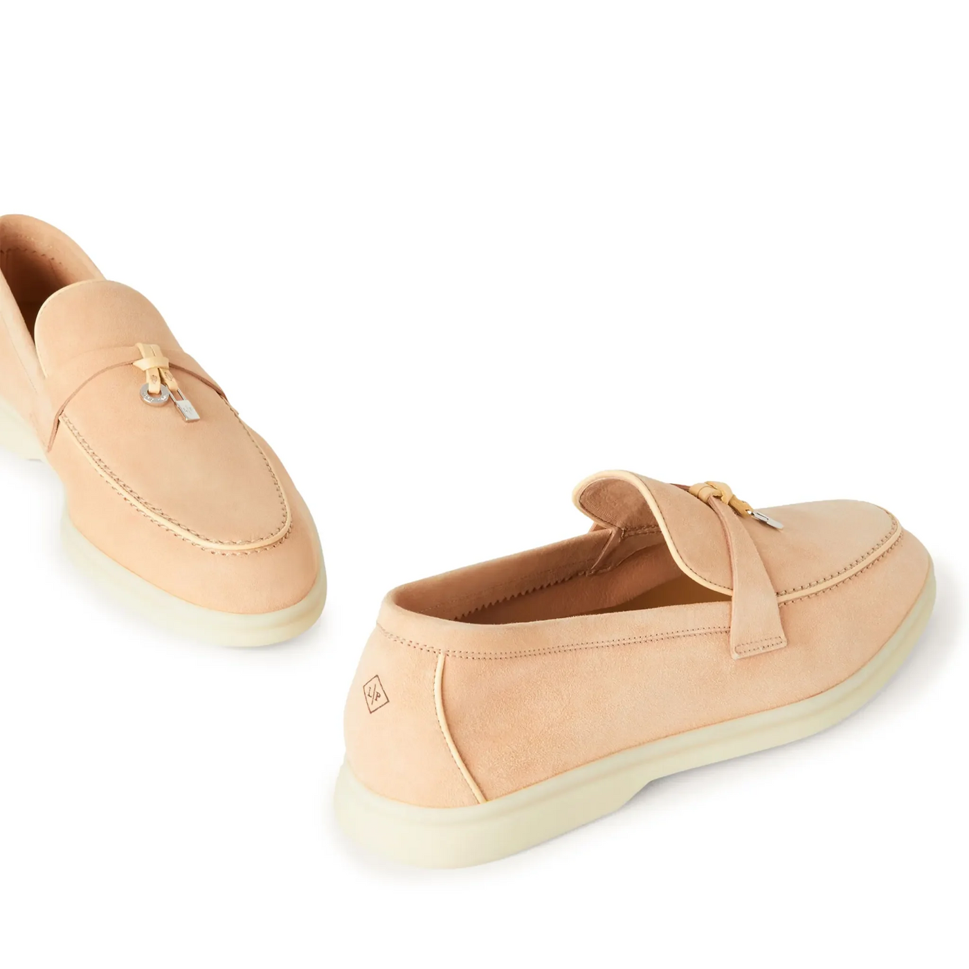 Mocassins Loro Piana Summer Charms Walk Suede Goatskin Rose Reef — vue 6