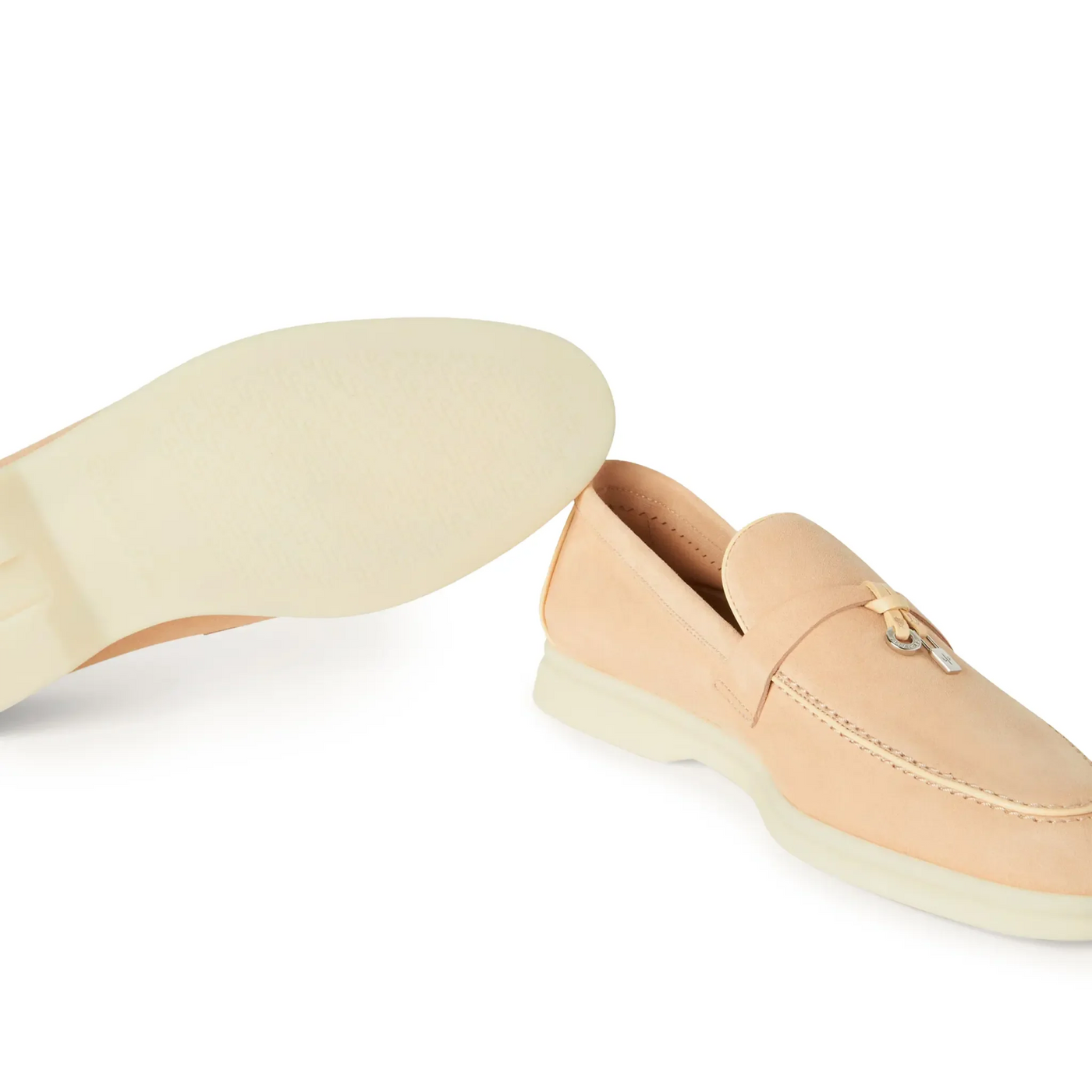 Mocassins Loro Piana Summer Charms Walk Suede Goatskin Rose Reef — vue 5