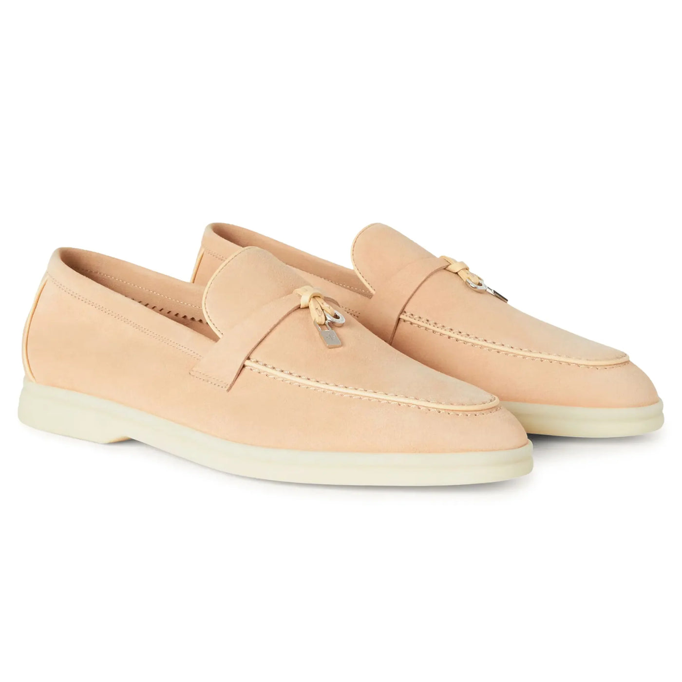Mocassins Loro Piana Summer Charms Walk Suede Goatskin Rose Reef — vue 2
