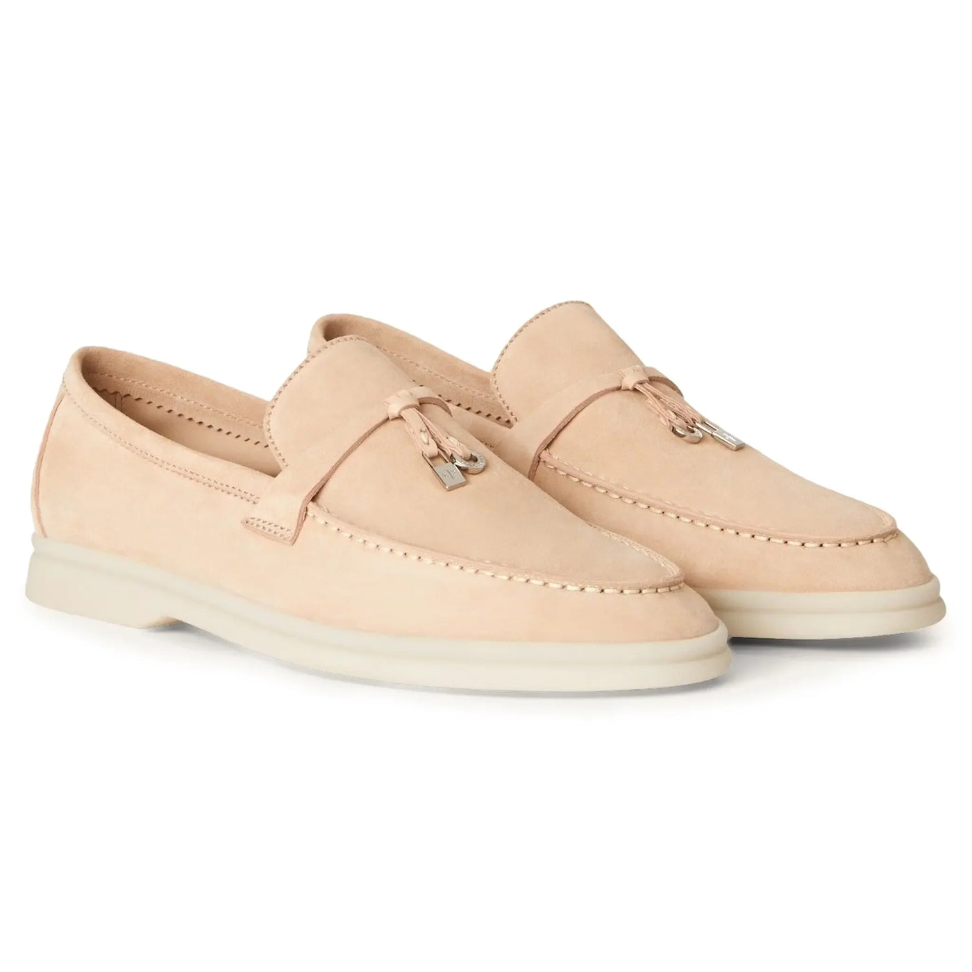 Mocassins Loro Piana Summer Charms Walk Suede Goatskin Rose Sand — vue 2