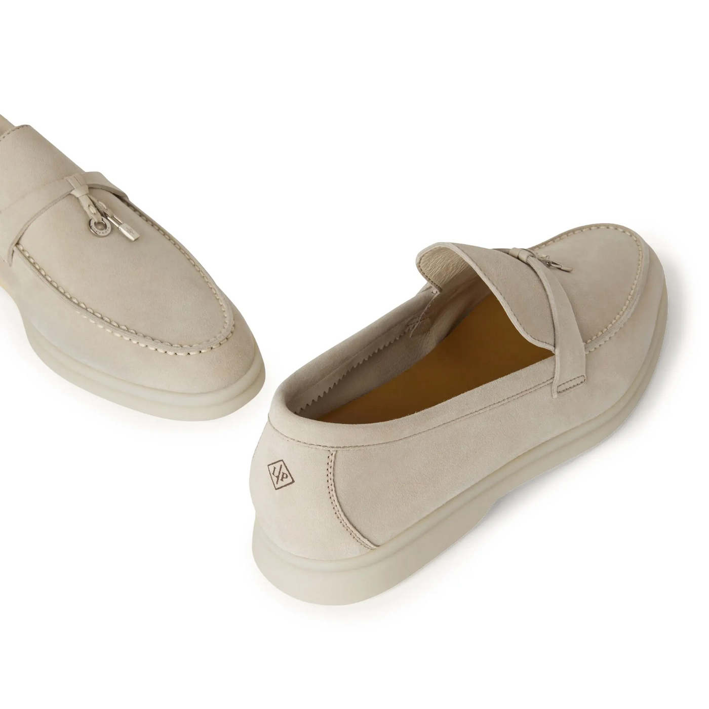Mocassins Loro Piana Summer Charms Walk Suede Goatskin Powder Pearl — vue 6